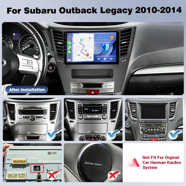 Alt view image 2 of 5 - Upgrcaru 4 Core+64G Car Radio for Subaru Outback Legacy 2010-2014