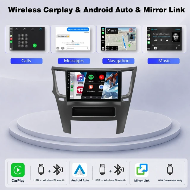 Alt view image 4 of 5 - Upgrcaru 4 Core+64G Car Radio for Subaru Outback Legacy 2010-2014