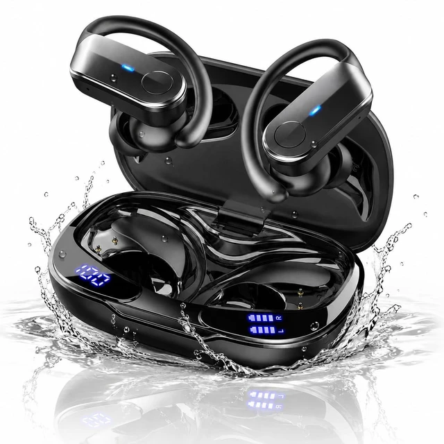 Main image of Ordtop Sport Wireless Earbuds with Earhooks, 70H Playtime, IPX8 Waterproof