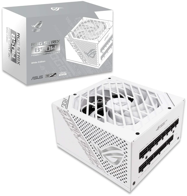 Main image of ASUS ROG Strix 850W White Edition PSU, Axial-Tech Fan Design