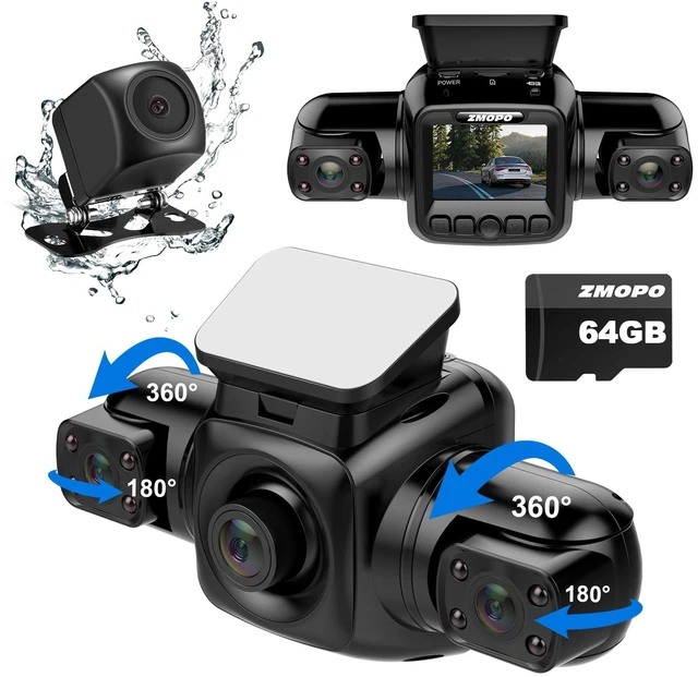 Main image of 4 Channel Dash Cam Front and Rear Inside Left Right FHD 1080P Dash Camera for Cars, 360 View Parking Monitoring Mode, Built-in WiFi, Free 64GB Card