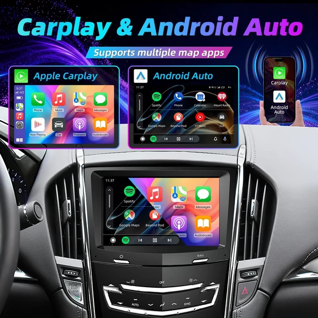 Alt view image 3 of 5 - Car Radio for Cadillac ATS XTS CTS 2013 2014 2015 2016 2017 2018 2019 2020