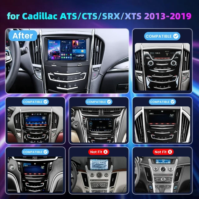 Alt view image 2 of 5 - Car Radio for Cadillac ATS XTS CTS 2013 2014 2015 2016 2017 2018 2019 2020