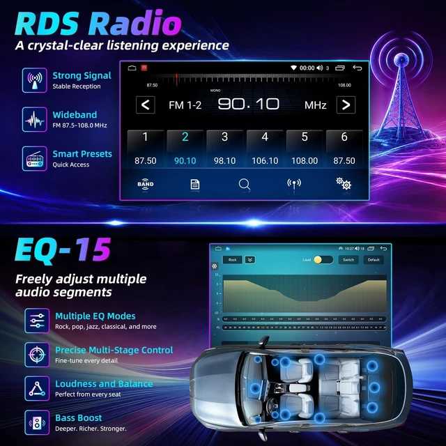 Alt view image 5 of 5 - Car Radio for Cadillac ATS XTS CTS 2013 2014 2015 2016 2017 2018 2019 2020