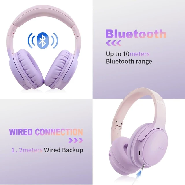 Alt view image 2 of 5 - Sungive Bluetooth Headphones Over Ear, Foldable Lightweight Wireless Headsets, HiFi Stereo, HD Microphone, 30H Playtime, Suitable for Mobile Phones, Computers, TVs, Games, Outdoors, Offices (Pu