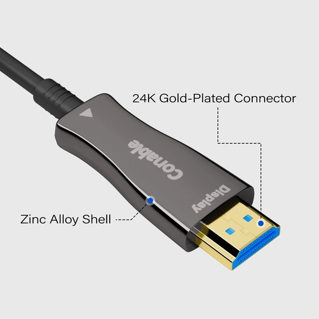 Alt view image 2 of 5 - 4K HDMI Cable 200 FT, Fiber Optic HDMI 2.0 Cord, 18Gbps, Spooled Cable