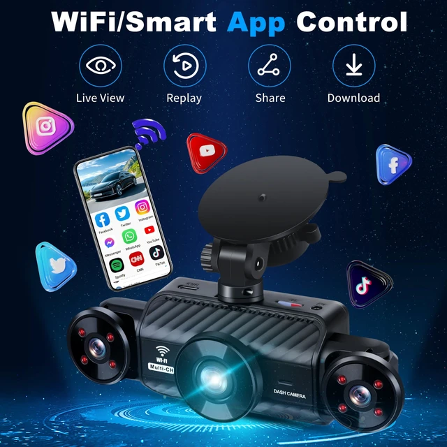 Alt view image 2 of 5 - WIZACE 4 Channel Dash Cam 360 Degree View 5G WiFi & APP Control