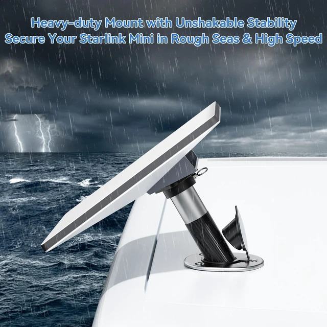Alt view image 3 of 5 - STARGEAR for Starlink Mini Mount, Heavy-Duty Starlink Mini Boat Mount