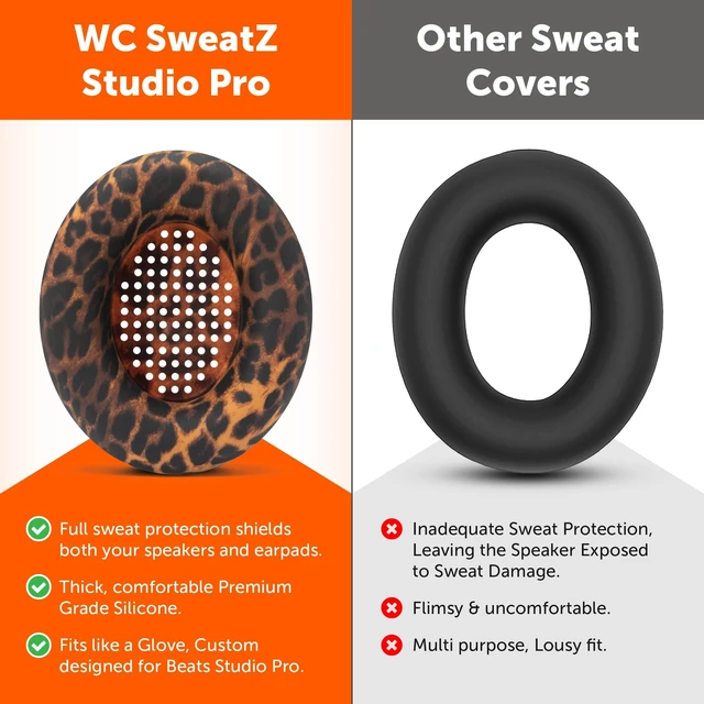 Alt view image 3 of 5 - WC SweatZ Studio Pro - Patented Silicone Earpad Covers for Beats Studio Pro