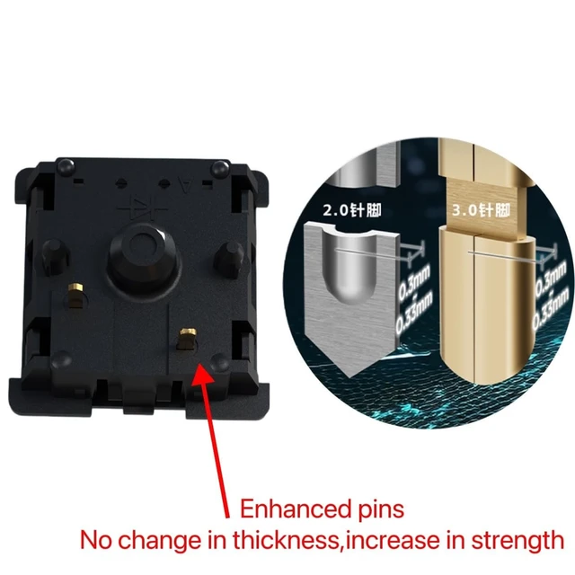 Alt view image 2 of 5 - Gateron Oil King V2 Switches Pre-Lubed Linear Keyboard Switches,90 Pcs