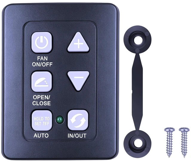 Main image of RYQIF Replacement Remote Control for MaxxAir MaxxFan Deluxe Roof Vent, Compatible with 00A03601K 00A03651K 00A03600K 00A03650K 03601K 03651K 03600K 03650K