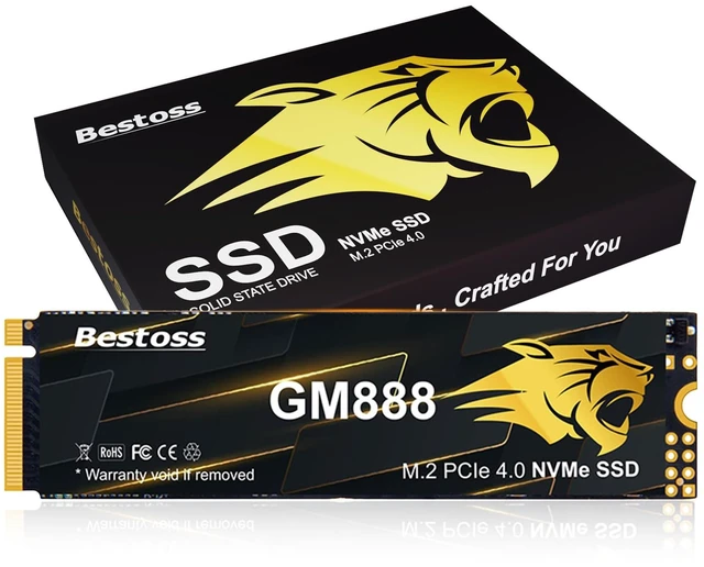 Main image of Bestoss NVMe M.2 2280 SSD 512GB Internal PCIe 4.0 Gen4, Up to 7100MB/s