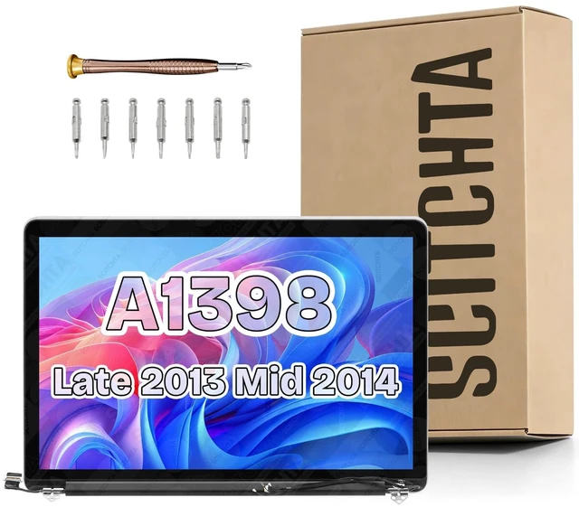 Main image of A1398 Screen Replacement for MacBook Pro Late 2013 Mid 2014 Silver
