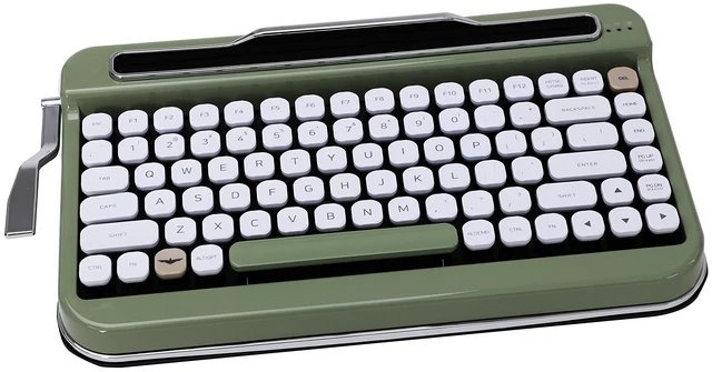 Main image of Penna Bluetooth Keyboard with White Dia Keycap(US Language, F 1.1V) (Olive Green, Cherry MX Red)