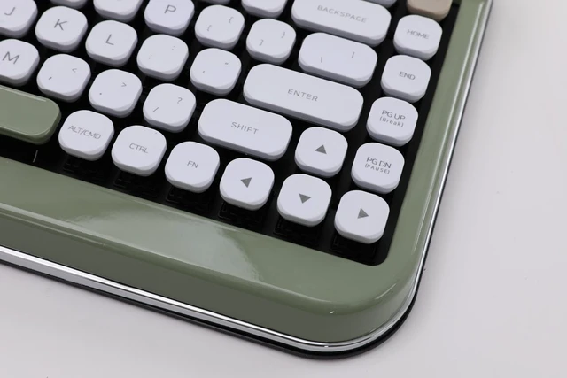 Alt view image 2 of 4 - Penna Bluetooth Keyboard with White Dia Keycap(US Language, F 1.1V) (Olive Green, Cherry MX Red)
