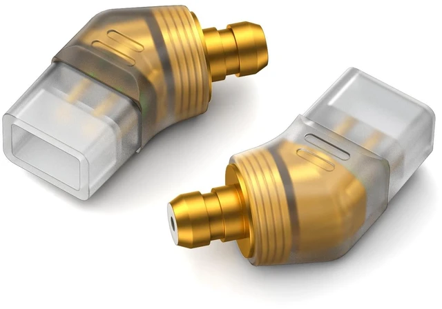 Main image of okcsc Ear Male to Recessed 2PIN Female Headphone Adapter for Earbuds to Recessed 2PIN Cable for Pentaconn Ear PE Mini Adapter for HS1511 HS1511CU 1750CU 1300ss Madoo Typ821 Madoo M001 1 Pair Clear