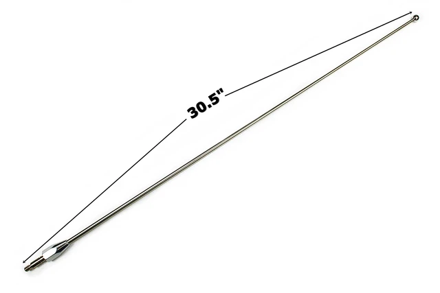 Alt view image 2 of 5 - Votex - 31 Inch Stainless Antenna Mast fits Ford F-150, F-250, F-350, F-450, F-550, F-600, F-650 ^^ ^^ Dodge Ram 1500, 2500, 3500