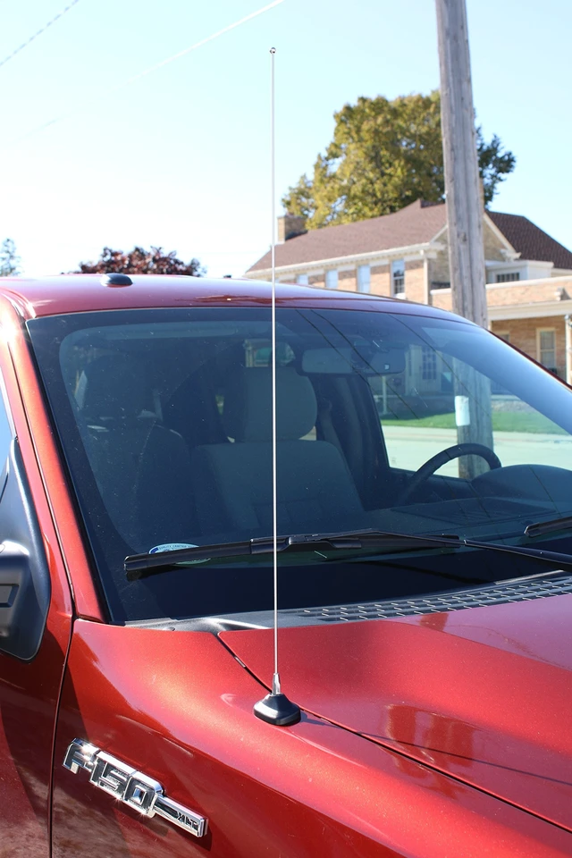 Alt view image 4 of 5 - Votex - 31 Inch Stainless Antenna Mast fits Ford F-150, F-250, F-350, F-450, F-550, F-600, F-650 ^^ ^^ Dodge Ram 1500, 2500, 3500