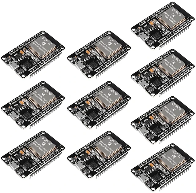 Main image of 10Pcs ESP32 CP2102 Micro Development Board integrates 30PIN Wi-Fi Bluetooth Dual Core USB for Easy Connection and Programming Networking Smart Component DIY Robot