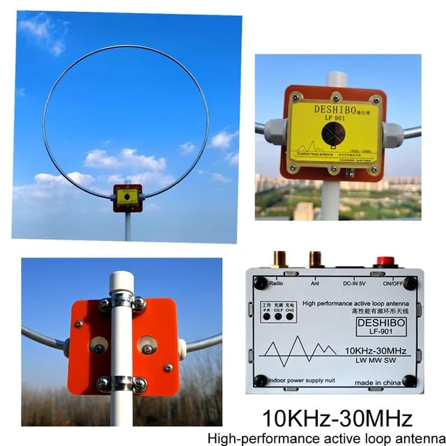 Alt view image 2 of 5 - GOOZEEZOO LF-901 Active Loop Antenna, 10KHz-30MHz Shortwave Antenna 3000mAh
