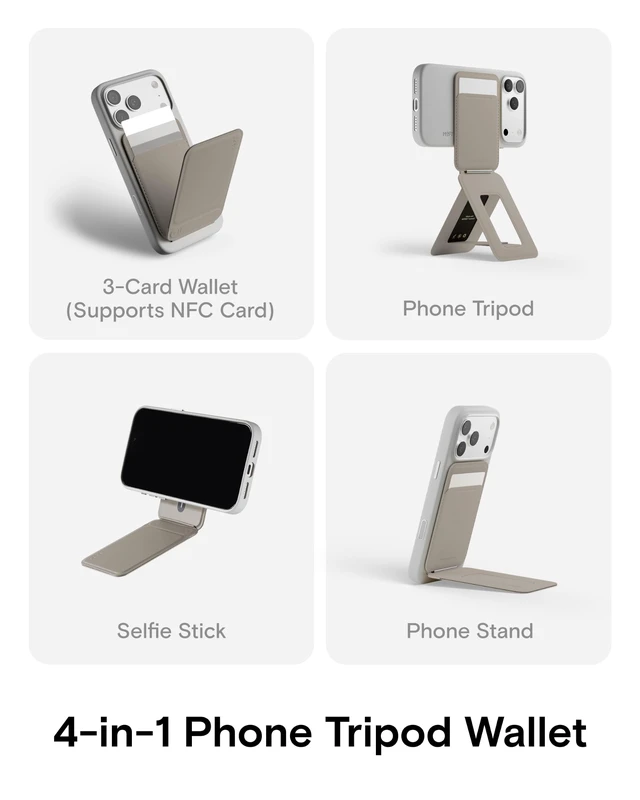 Alt view image 3 of 5 - MOFT Snap Phone Tripod Wallet AERA, NFC-Supported Card Holder, iPhone Stand