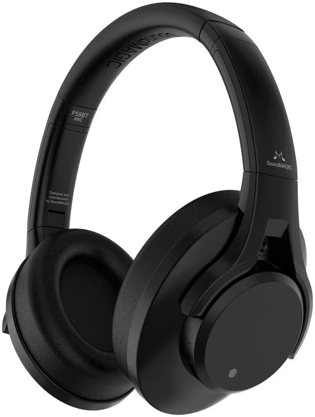 Main image of SoundMAGIC P58BT Over-Ear Wireless Headphones, Hybrid ANC, Hi-Fi, Black