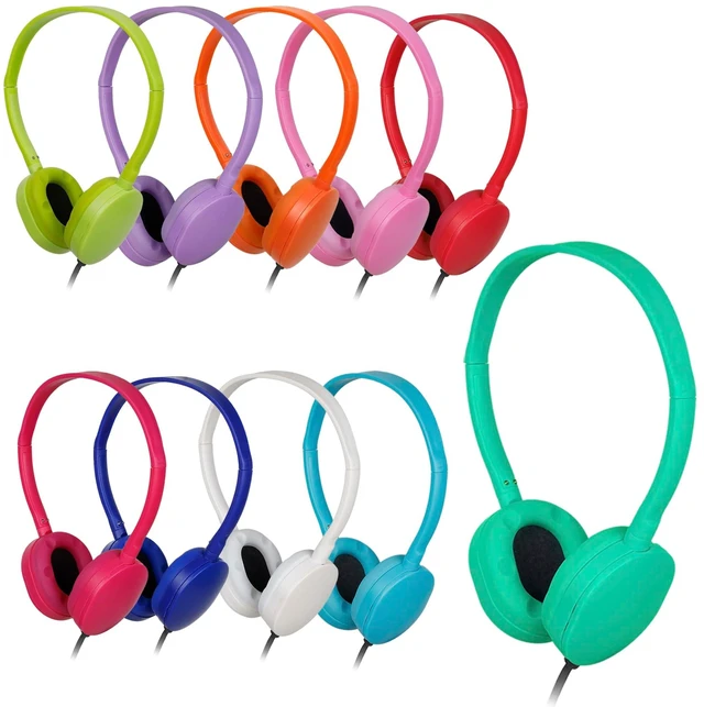 Main image of OSSZIT Headphones for Kids School Classroom Bulk 10 Pack,Wired