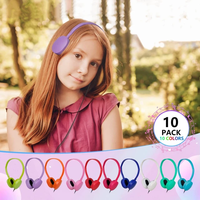 Alt view image 2 of 5 - OSSZIT Headphones for Kids School Classroom Bulk 10 Pack,Wired