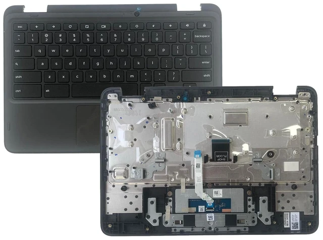 Main image of 0801P8 801P8 Replacement for Dell Chromebook 11 3120 Laptop Upper case Palmrest Assembly Part with Non-Backlit US Keyboard and Touchpad WFC