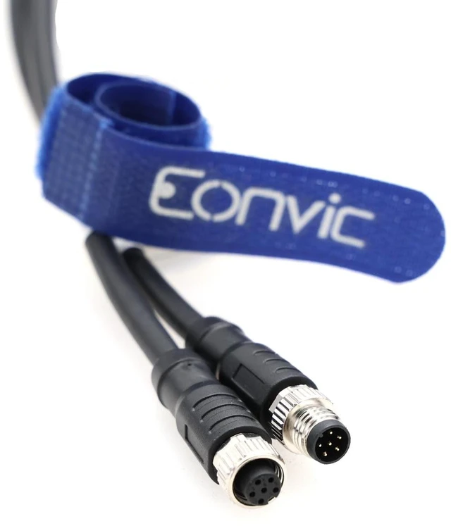 Main image of Eonvic M8 6 Pin A Code Male to Female Aviation Sensor Cable Waterproof Shielded Electrical Cable for Industrial Automation Control Fieldbus Network 3m