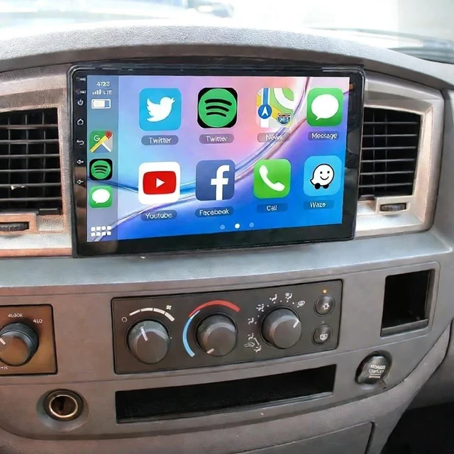 Main image of 4+64G Double Din Car Stereo for Dodge Ram 1500 2500 3500 2006-2008, 10 inch Touch Screen Radio for Dodge Ram Head Unit with Wireless Carplay Android GPS Navigation Bluetooth WiFi Mirror Link
