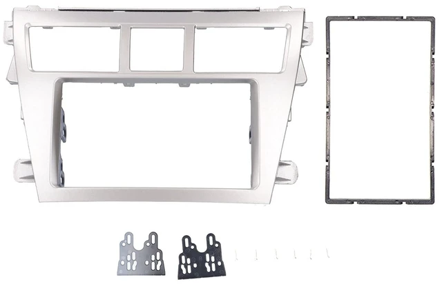 Main image of AOWINHIT 2 Din Car Stereo Navigation Refitted Dash Panel Kit Frame Fit for Belta Sedan Sophisticated Design Convenient Installation CD DVD Navigation Silver