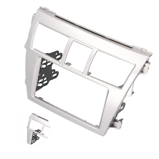 Alt view image 4 of 5 - AOWINHIT 2 Din Car Stereo Navigation Refitted Dash Panel Kit Frame Fit for Belta Sedan Sophisticated Design Convenient Installation CD DVD Navigation Silver