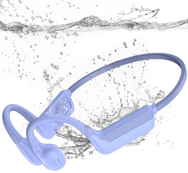 Main image of MARLALL Swimming Headphones-Bone Conduction Headphones, IP68 Waterproof Open Earphones, LiteSurge Bluetooth 5.4 Underwater Sport Earbuds with 32 GB MP3 Memory for Swimming, Marathon-Purple