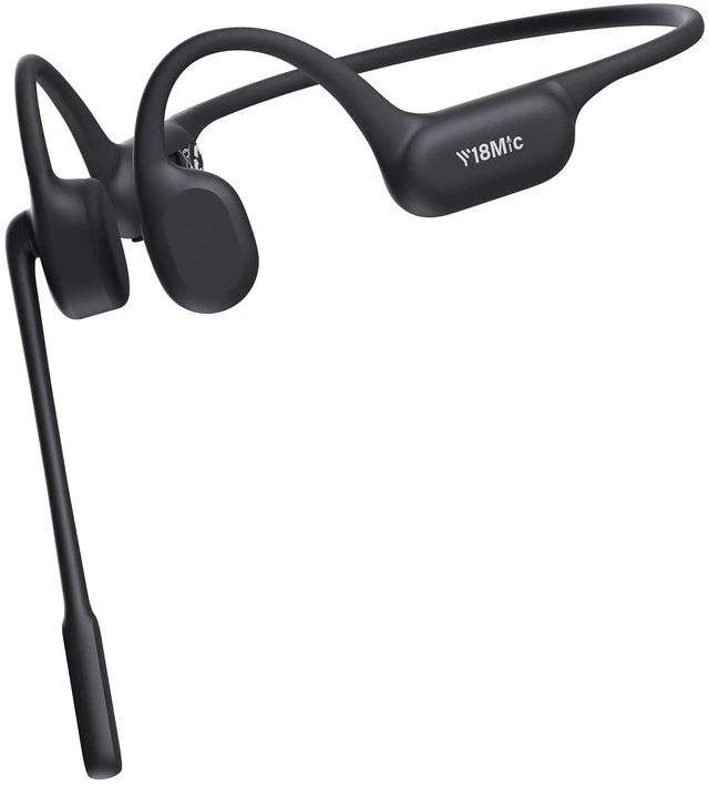 Main image of SAMVEK Open Ear Headphones with Mic, Bone Conduction Headphones Bluetooth 6.1 Headset with Multipoint Connection & Mute for Trucker, Work Calls, Driving
