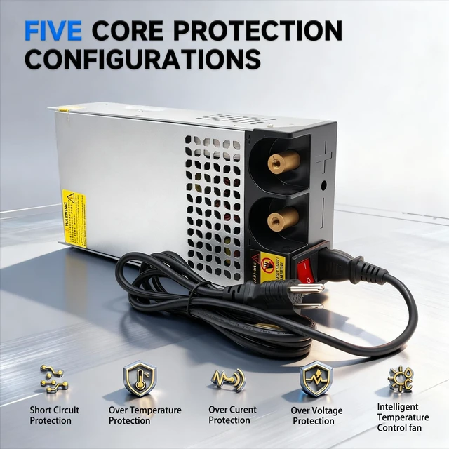 Alt view image 3 of 5 - 110V AC to DC 48V Converter 120V to 48V 31.25A 1500W Power Supply