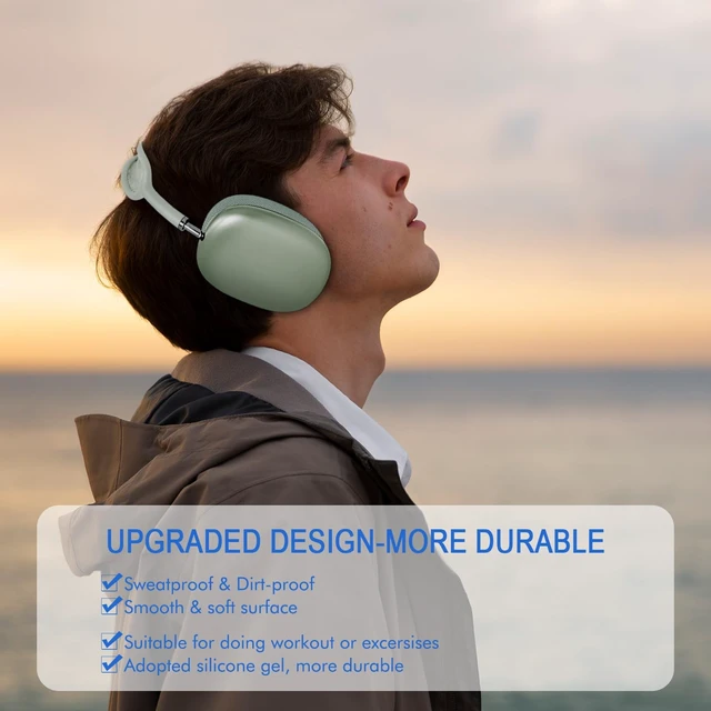Alt view image 5 of 5 - Ear Cushions Replacement for Apple AirPods Max, Air Pod Max Ear Cup (Green)