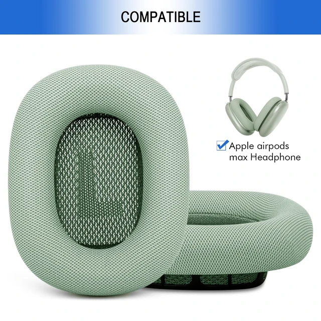 Alt view image 2 of 5 - Ear Cushions Replacement for Apple AirPods Max, Air Pod Max Ear Cup (Green)