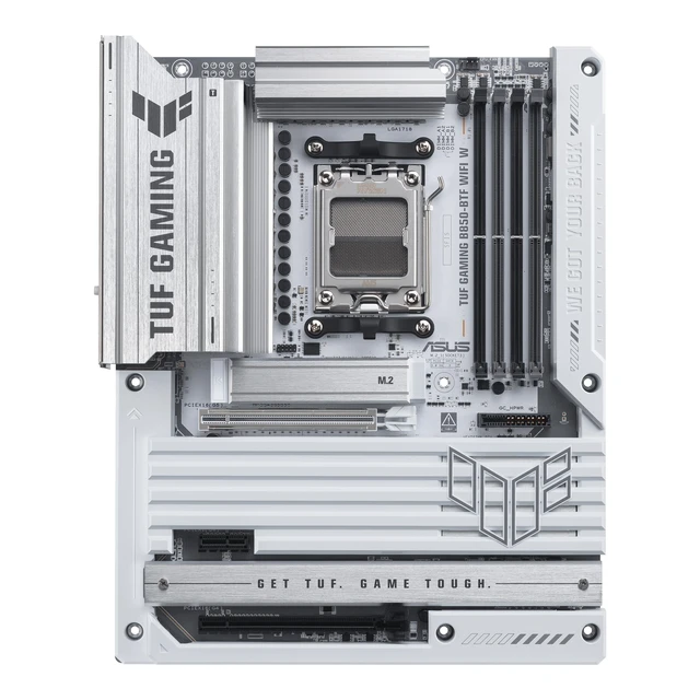 Alt view image 2 of 5 - ASUS TUF Gaming B850-BTF WiFi W AMD B850 ATX Motherboard,Hidden-Connector Design, 14+2+1 80A DrMOS Power Stages, DDR5, PCIe 5.0 Ready, 3X M.2, Wi-Fi 7, 2.5Gb LAN, DP, HDMI, USB 20Gbps Type-C