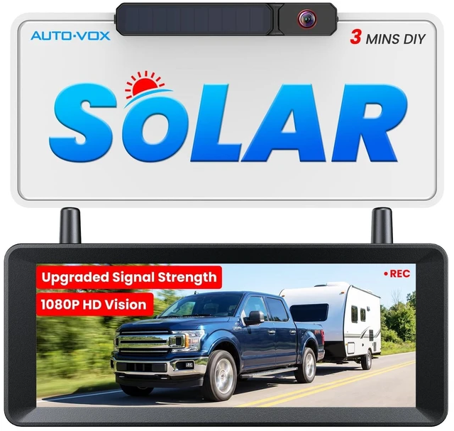 Main image of AUTO-VOX Solar Wireless Backup Camera, 3 Minute Easy Install
