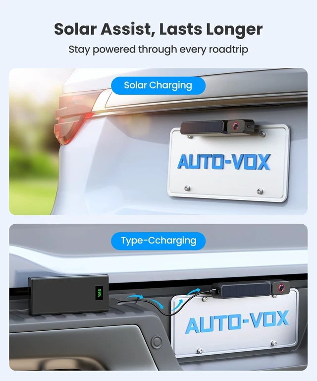 Alt view image 2 of 5 - AUTO-VOX Solar Wireless Backup Camera, 3 Minute Easy Install