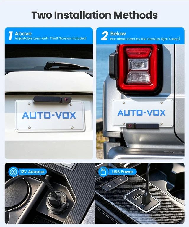 Alt view image 3 of 5 - AUTO-VOX Solar Wireless Backup Camera, 3 Minute Easy Install