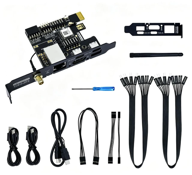 Main image of Sipeed NanoKVM PCIe IP KVM Remote Control via The Internet, HDMI, Keyboard Video and Mouse Remote Control, Ideal mini KVM for Home Offices Data Centres Server Management (NanoKVM PCIe ETH+WiFi)