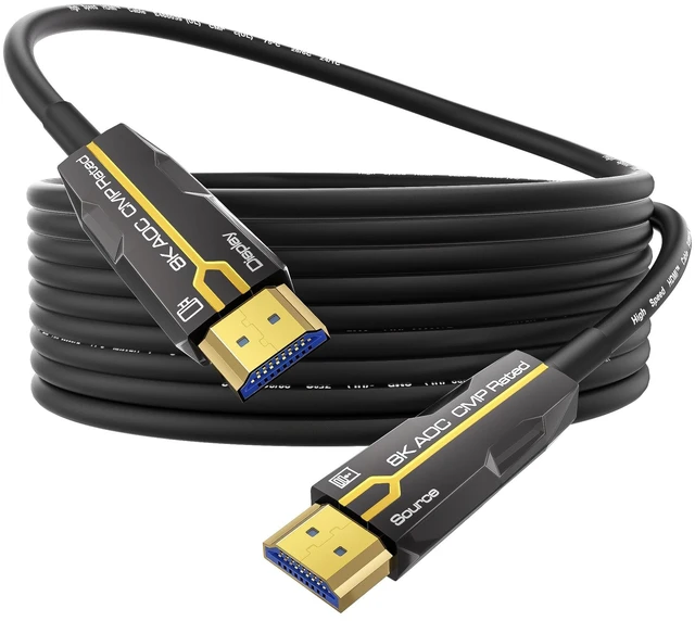 Main image of Plenum Rated HDMI 2.1 Cable(CMP) 65FT 8K - Fiber Optic, High Speed 48Gbps