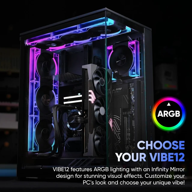 Alt view image 3 of 5 - ELETCOOL 120mm ARGB Case Fan, 5V 3-Pin PC Fan Sync Ultra Quiet Cooling Fan