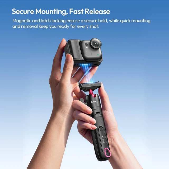 Alt view image 5 of 5 - ULANZI Magnetic Mini Tripod Selfie Stick for Action 6/Nano/Xtra Atto