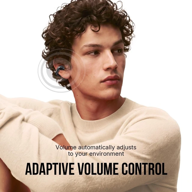 Alt view image 4 of 5 - Oraimo Open Ear Earbuds with AI ENC Clear Calls & Adaptive Volume Black