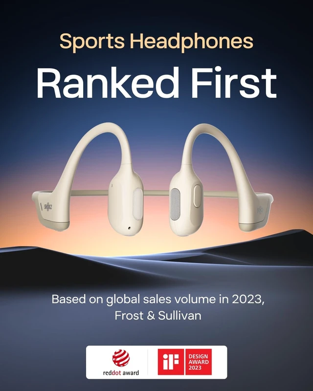Alt view image 2 of 5 - SHOKZ OpenRun Pro Mini - Premium Bone Conduction Open-Ear Bluetooth Sport Headphones - Sweat Resistant Wireless Earphones for Workouts and Running with Deep Base - Built-in Mic, with Headband