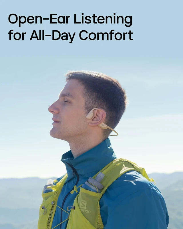 Alt view image 3 of 5 - SHOKZ OpenRun Pro Mini - Premium Bone Conduction Open-Ear Bluetooth Sport Headphones - Sweat Resistant Wireless Earphones for Workouts and Running with Deep Base - Built-in Mic, with Headband