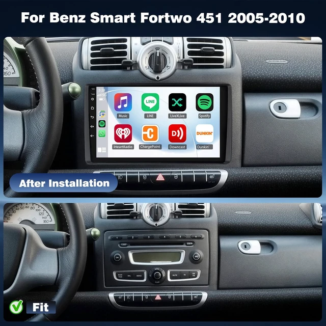 Alt view image 2 of 5 - 4+64G Android Car Radio for Benz Smart Fortwo 451 2005-2010